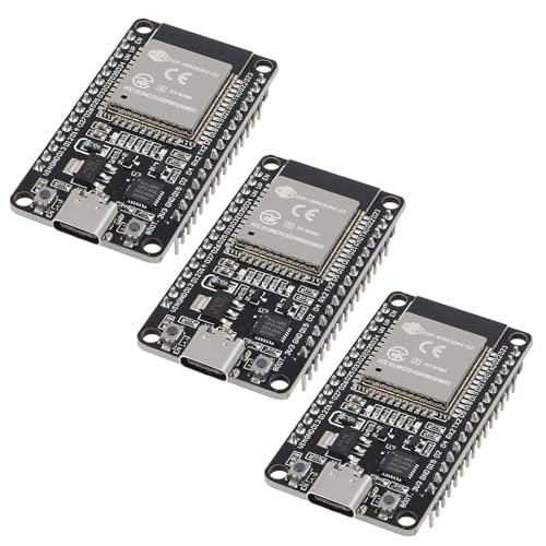 AITRIP 3PCS Type c 30pins CP2102 ESP-WROOM-32 ESP32 ESP-32S Development Board 2.4GHz Dual-Mode WiFi + Bluetooth Dual Cores Microcontroller Processor Integrated with Antenna RF AMP Filter AP STA
