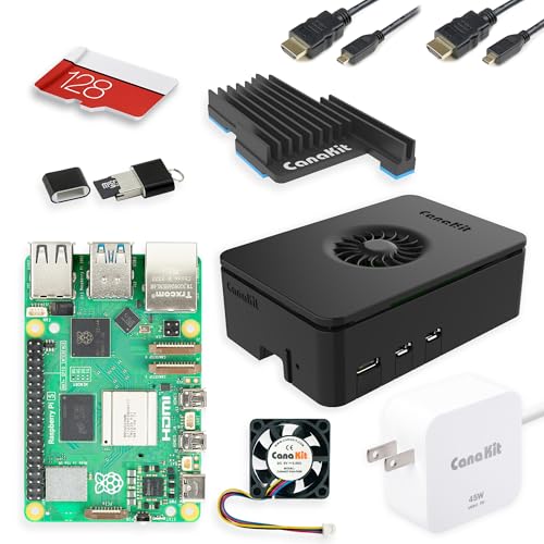 CanaKit Raspberry Pi 5 Starter Kit PRO - Turbine Black (128GB Edition) (4GB RAM)