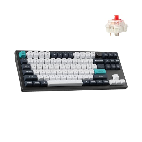Keychron Q3 Max Wireless Custom Mechanical Keyboard, Full Aluminum 2.4 GHz Bluetooth QMK TKL Layout RGB with Hot-swappable Gateron Red Switch Compatible with Mac Windows Linux