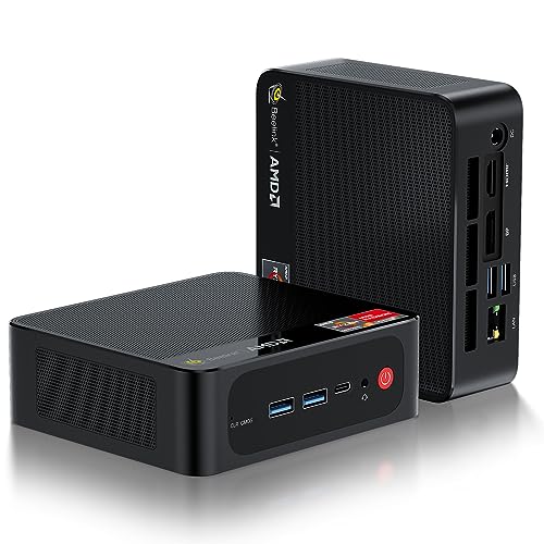 Beelink Mini PC, AMD Ryzen 7 6800U (8C/16T, up to 4.7GHz), 24GB LPDDR5 500GB PCIe4.0 SSD, SER5 MAX Mini Desktop Computer Support 4K@60Hz Triple Display/DP1.4/HDMI/Type-C/WiFi 6/BT5.2 for Office/Home