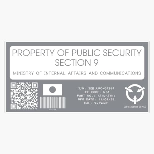 Leyland Designs Property of Section 9 GITS Bumper Sticker Window Water Bottle Decal 5""