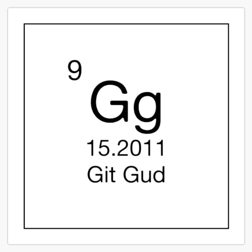 Leyland Designs Gg - Git Gud (Black) Bumper Sticker Window Water Bottle Decal 5""