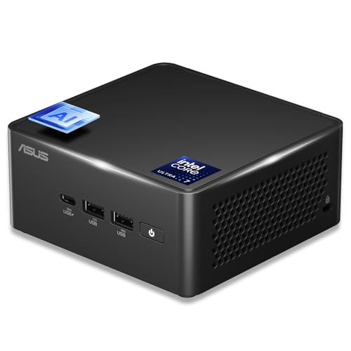 ASUS NUC 14 Pro AI Mini PC, Ultra 7 155H (16C/22T, Up to 4.8GHz) Mini Desktop, 32GB DDR5 RAM, 1TB PCIe 4 SSD, Intel Arc GPU, Type C 3.2, 8K, HDR, WiFi 6E