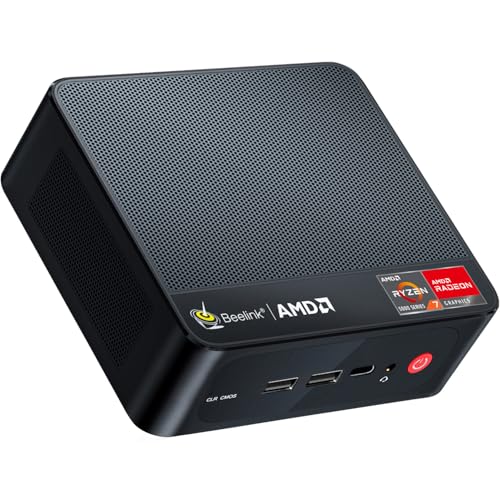 Beelink SER5 MAX Mini PC,AMD Ryzen 7 6800U(up to 4.7 GHz,8C/16T),Mini Computer with 24GB LPDDR5/500GB M.2 PCle4.0 SSD,Support Triple Screen Display,WiFi6,BT5.4,Type-C,2.5Gbps LAN