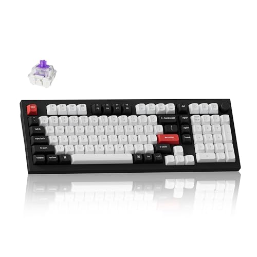 Keychron Q5 HE Rapid Trigger Gaming Keyboard Wireless with Hall Effect Gateron Double-Rail Magnetic Switch Adjustable Actuation, 2.4 GHz/Bluetooth/Wired QMK RGB Aluminum for Mac Windows Linux - Black