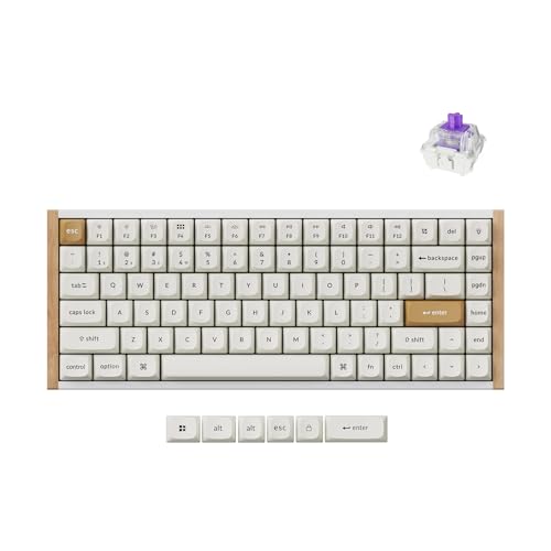 Keychron K2 HE Rapid Trigger Wireless Custom Mechanical Keyboard with Hall Effect Gateron Double-Rail Magnetic Switch, 2.4 GHz QMK Bluetooth 5.2 RGB Compatible with Mac Windows Linux (Aluminum + Wood)