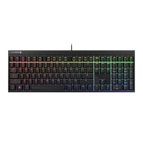 Cherry Xtfy MX 2.0S Wired Gaming Mechanical Keyboard with New MX2A Switches. (Black, MX2A Blue)