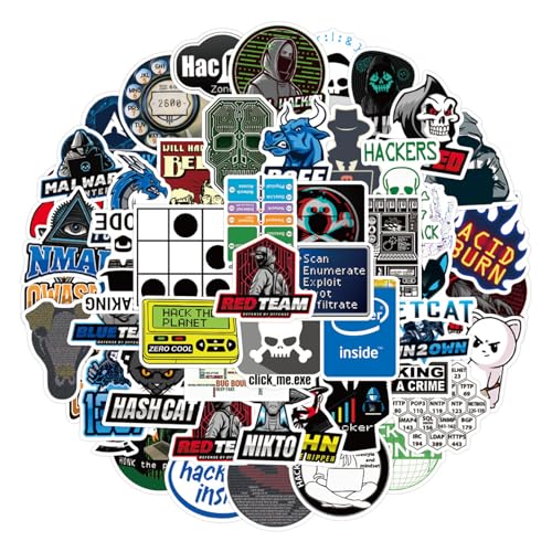 50PCS Hacker Stickers Pack - Cool Programming Stickers for Developers, Coders, Cybersecurity Professionals, Adorn Laptops, Water Bottles, Skateboards, Luggage