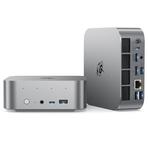 Beelink SER9 Pro AI Mini PC, AMD Ryzen 7 H255 (Up to 4.9GHz), 24GB LPDDR5X 6400MT/s 1TB NVMe SSD, Radeon 780M, Built-in Mic/Speaker, USB4, WiFi 6, 2.5G LAN, 4K@240Hz Triple Display, Desktop Computer