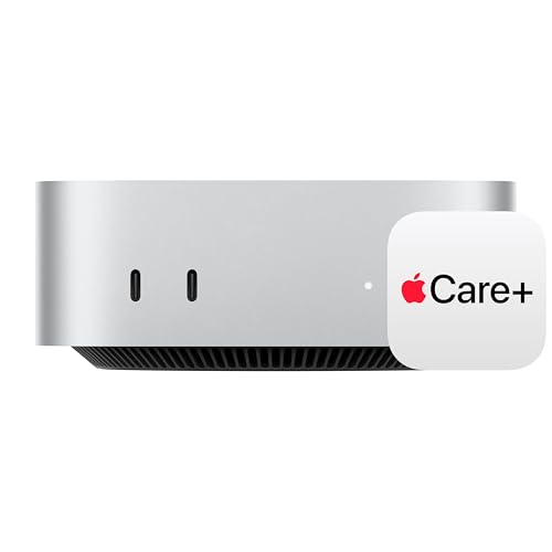 Apple 2024 Mac mini Desktop Computer with M4 chip with 10‑core CPU and 10‑core GPU: Built for Apple Intelligence, 16GB Unified Memory, 512GB SSD Storage with AppleCare+ (3 Years)