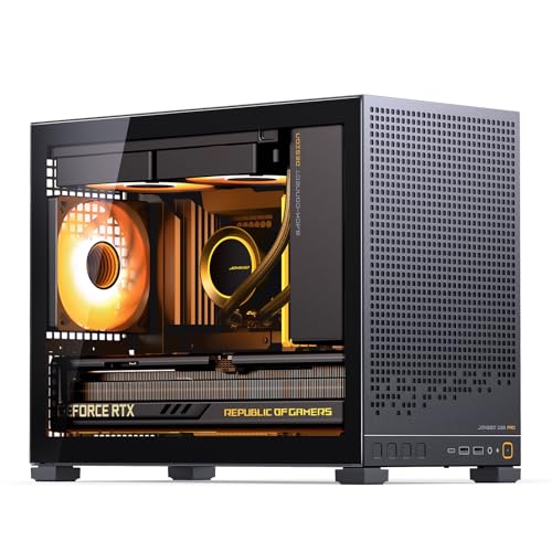 JONSBO D32 PRO Micro-ATX PC Case,High Compatibility Mini Desktop Case,A/B Mode for MB, Support MATX Back-Connect/BTF MB,365mm GPU/240AIO/163mm Air Cooler,ATX/SFX PSU, USB3.2 PC Gaming case,Black