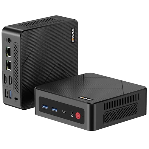 BOSGAME E4 Mini PC, Mini Computers with AMD Ryzen 5 3550H, 16GB DDR4 512GB PCIe SSD, Dual RJ45, 4K Triple Display, USB-C, USB 3.2, Wi-Fi 5/BT 5.0, Micro Desktop Computers for Office, Home & Streaming