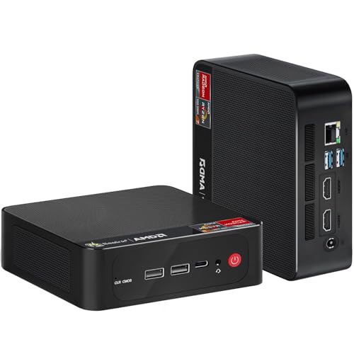 Beelink SER5 MAX Mini Pc,AMD Ryzen 7 6800H(up to 4.7 GHz,8C/16T),Mini Computer with 32GB LPDDR5/500GB M.2 PCle4.0 SSD,Support Triple Display/HDMI+DP+Type-C /2.5G LAN/WiFi 6/BT5.4/ Support Win 11 Pro