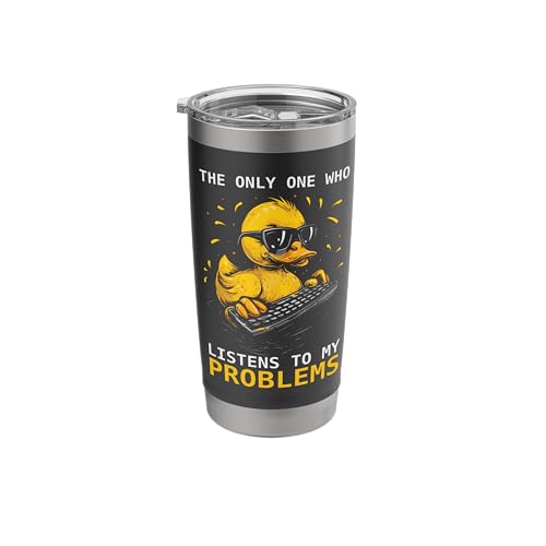 Rubber Duck Debugging Funny Coding Software Developer Stainless Steel Insulated Tumbler