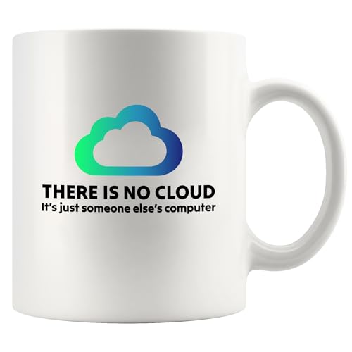 Panvola There Is No Cloud Programmer Gifts Computer Programming Developers Coders Computer Engineer Computer Science IT Novelty Drinkware Ceramic Mug 11 oz White