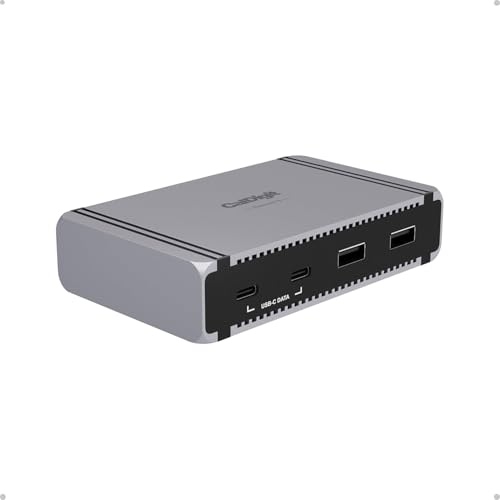 CalDigit E5 - Thunderbolt 5 Element 5 Hub - 9 Ports, 4 x Thunderbolt 5/USB4 v2, 3 x USB-A & 2 x USB-C 10Gb/s, Single 8K, Dual 6K/8K, or Two 4K@240Hz Displays, 90W Charging, 0.8m Cable 180W PSU