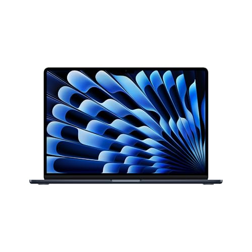 Apple 2025 MacBook Air 15-inch Laptop with M4 chip: Built for Apple Intelligence, 15.3" Liquid Retina Display, 16GB Unified Memory, 256GB SSD Storage, 12MP Center Stage Camera, Touch ID, Midnight
