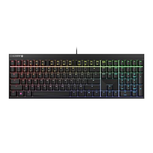 CHERRY XTRFY MX 2.0S, Wired Mechanical Gaming Keyboard with RGB-Lighting, Designed in Germany, Full Key Rollover, Anti Ghosting, MX2A RED Switches, Black