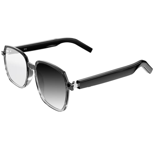 Bluetooth Smart Glasses, Photochromic Sunglasses Lenses & Blue Light Blocking-Wireless Eyewear for Calls, Music Voice Assistant-Lightweight Frame for Work Indoor, Outdoor