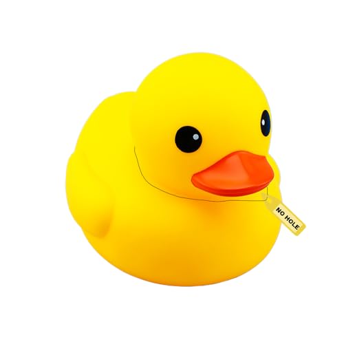 No Hole Huge Yellow Rubber Ducks Waterproof Bath Duck Toys for Toddlers Boys Girls,Mold Free Large Ducks Baby Shower Duck Decorations Party Favors (Large 7.1''-1pcs)