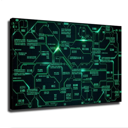 Computer Program Poster Fantasy Programming Binary Poster Canvas Wall Art Painting Print Painting Suitable for Bedroom Dormitory Living Room and Other Home Decor (08×12inch_Unframed)