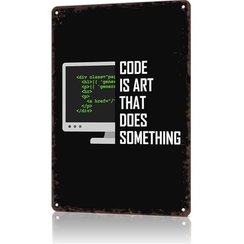 Vintage Metal Sign Programmer Programming Poster Retro Tin Signs Funny Aluminum Sign For Man Cave, Garage, Living Roome, Cafe And Pub Decoration 8 X 12 Inch