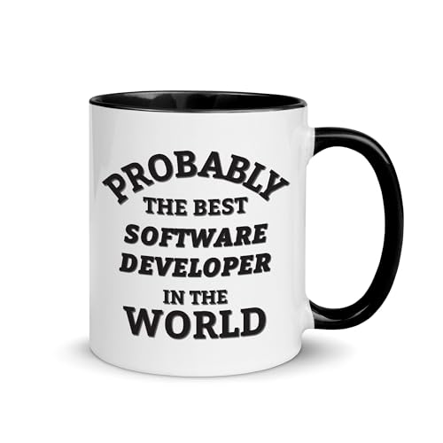 Probably the Best Software Developer in the World - Funny Software Developer Mug - Appreciation Gifts for Programmer Staff Application Developer Boss Birthday - 11oz Coffee Cup