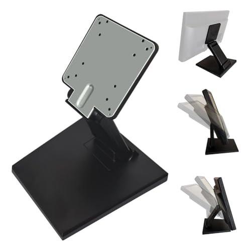 Adjustable Monitor Stand Foldable Monitor Mount for 10-27 Inch LCD TV Screens with Installing Holes 75x75mm & 100x100mm