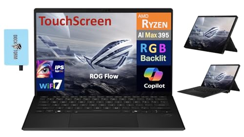 ASUS ROG Flow Creator 2-in-1 Laptop 13.4" Touchscreen IPS WQXGA Display (AMD AMD Ryzen AI MAX+ 395, 128GB LPDDR5X, 2TB M.2 PCIe SSD, RGB KB, WiFi 7, Webcam, Win 11 Pro) w/DKZ USB Port Expander