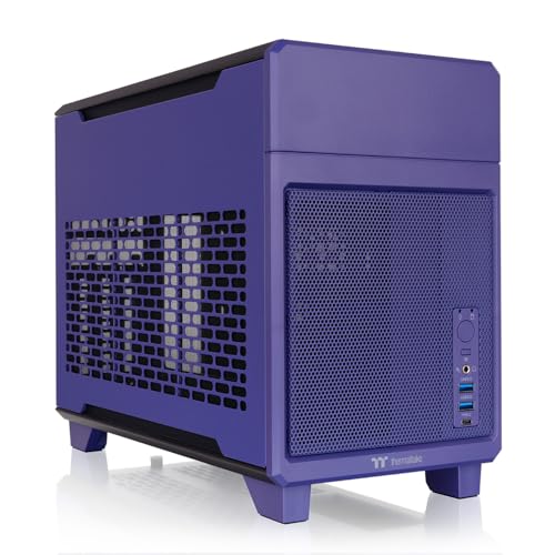 Thermaltake TR100 SFF Chassis; mITX Support; 18.9 Liters; PCIe 4.0 Riser Cable Included; 360mm GPU Clearance; 280mm Radiator Support; Removable PCIe Bracket; Future Dusk; CA-11A-00SNNN-00