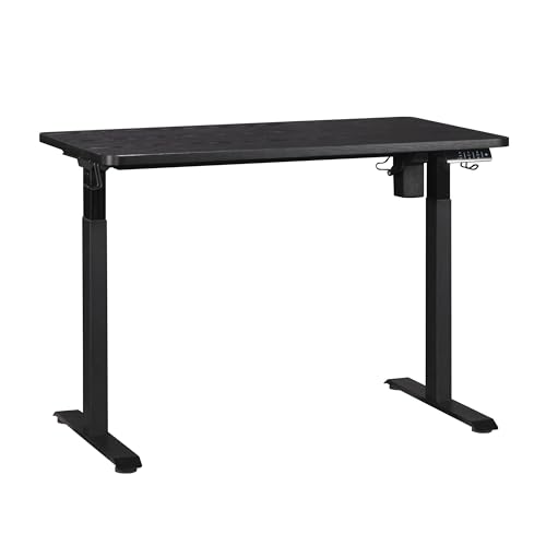 Sauder 48" x 27" Electric Adjustable Height Desk, Black Finish