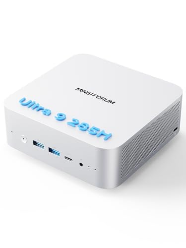 MINISFORUM M1 Pro AI Mini PC Intel Core Ultra 9 285H (16C/16T, Up to 5.4Ghz), 32GB DDR5 1TB SSD, 99 TOPS, 2xUSB4/HDMI/DP Quad Display, OCuLink, 2.5G LAN, Dual Speaker/DMIC, WiFi 7, BT5.4, Arc 140T GPU