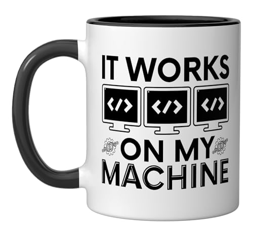 It Works On My Machine Ceramic Mug, Black/White