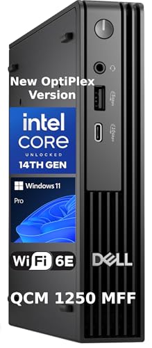 Dell Pro Micro QCM1250 Business Mini Desktop Computer, New OptiPlex Version, Intel Core i5-14500T(14Core, 20Threads, 24MB Cache), 64GB DDR5, 4TB PCIe SSD, Dual 4K Display Support, USB-C, Win 11 Pro