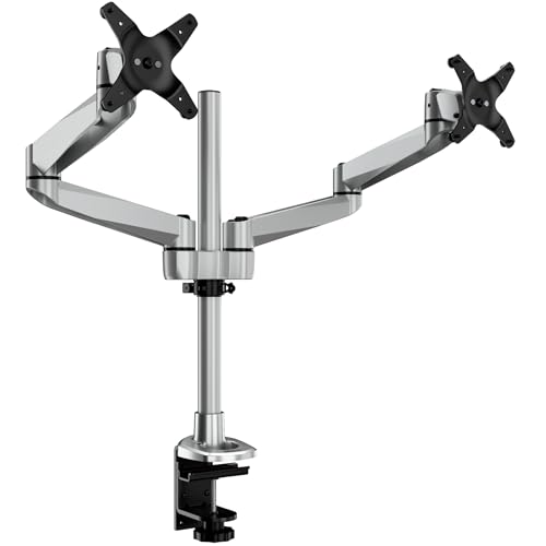 Mount-It! CLiX Series Dual Monitor Desk Mount with Full Motion Arms