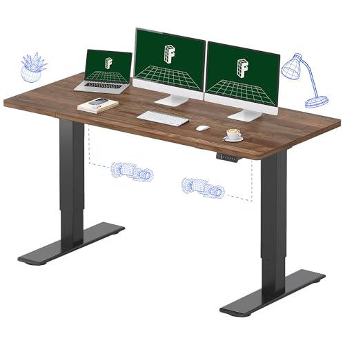 FLEXISPOT 63"x28" Electric Standing Desk, Black Walnut