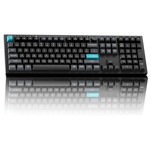 Keychron Q6 Ultra 8K Polling Rate Aluminum Wireless Mechanical Keyboard, 2.4 GHz/Bluetooth/Wired Full-Size Custom RGB, Hot-Swappable Silk POM Banana Switch for Mac Windows Linux - Black