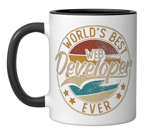 Worlds Best Web Developer Ceramic Mug, Black/White