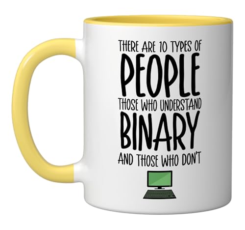 There Are 10 Types Of People Programmer Coding Ceramic Mug, Yellow/White