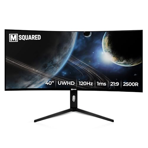 M² Vision 40" 5K2K Ultrawide Monitor, 5120x2160, 120Hz, USB-C 65W, IPS Black, MacBook Compatible, HDR600, Height Adjustable Stand