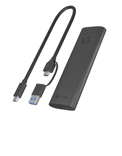 M.2 NVMe SSD Enclosure Adapter,ICY BOX USB 3.2 Gen2 10Gbps Tool-Free, USB C External SSD Enclosure/Reader for M-Key / B+M Key, Support UASP Trim for 2280 2260 2242 2230