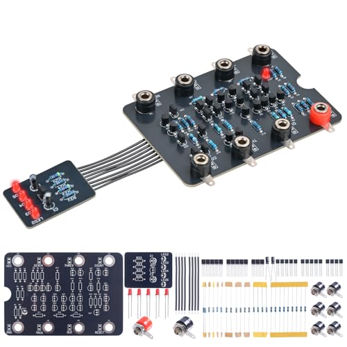 PEMENOL NE555 Simulation Soldering Kit with Breathing LED Module Kit, Through-Hole Component Soldering Practice Board for Beginners, Simple DIY Electronic Assembly Kit for Learning and Training