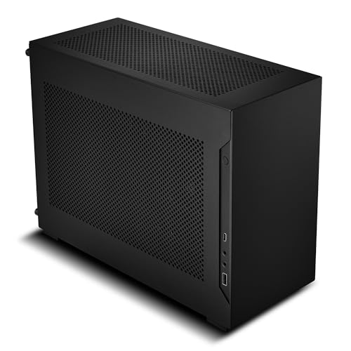 Lian Li A4-H2OX5 Mini-ITX PC Case, Triple-Slot Mount GPU, Aluminum Exterior & SPCC Steel Interior, 240mm AIO, SFX Sandwich Layout, PCIe 5.0, Supports SFX/SFX-L PSU - A4H2OX5 Black