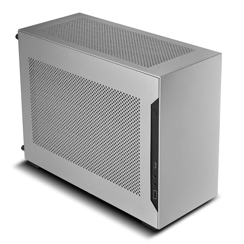 Lian Li A4-H2OA5 Mini-ITX PC Case, Triple-Slot Mount GPU, Aluminum Exterior & SPCC Steel Interior, 240mm AIO, SFX Sandwich Layout, PCIe 5.0, Supports SFX/SFX-L PSU - A4H2OA5 Silver