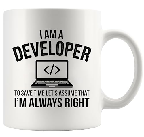 Panvola I'm A Developer To Save Time Let's Assume I'm Right Mug 11oz White