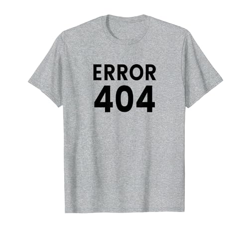 Error 404 T-Shirt, Men, Heather Grey, Large