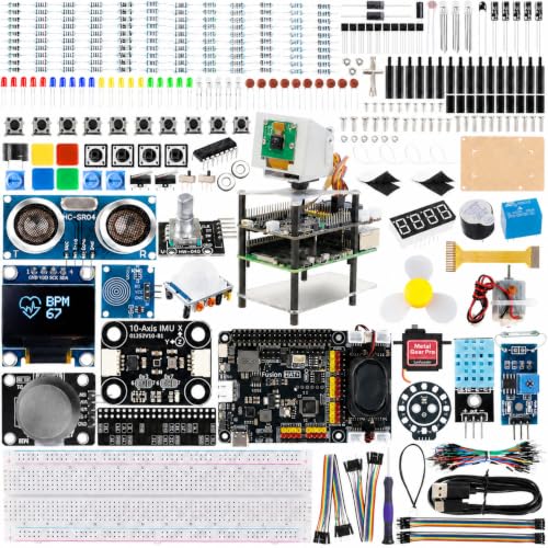 SunFounder AI Fusion Lab Kit for Raspberry Pi 5/4/3B+/Zero 2w, LLMs ChatGPT/Gemini/Grok, YOLO&OpenCV & MediaPipe, Python, Video Courses for Beginners Engineers