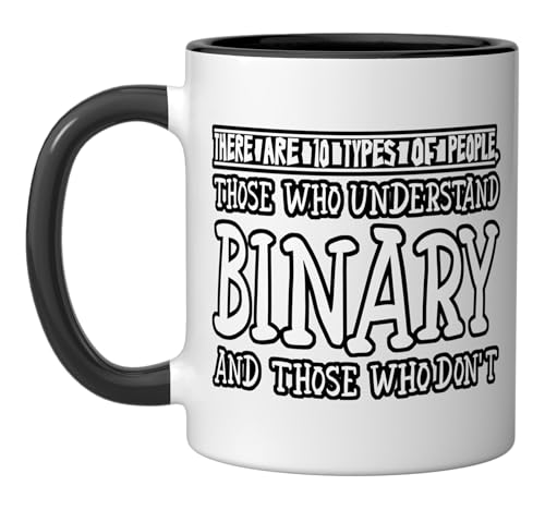 There Are 10 Types Of People, Binary Joke - Ceramic Mug, Black/White