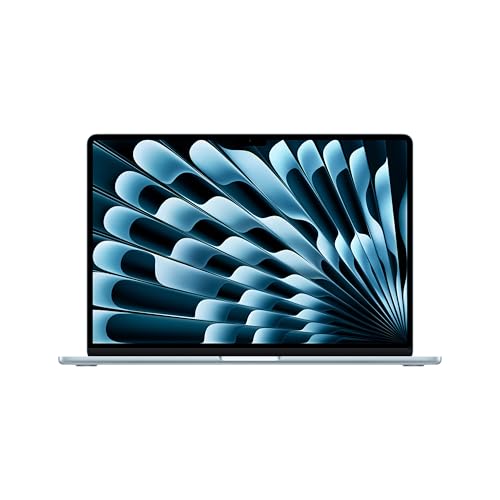 Apple 2026 MacBook Air 15-inch Laptop with M5 chip: Built for AI, 15.3-inch Liquid Retina Display, 16GB Unified Memory, 512GB SSD, 12MP Center Stage Camera, Touch ID, Wi-Fi 7; Sky Blue