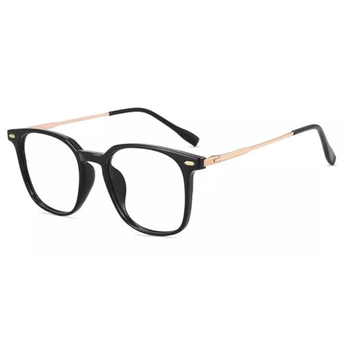 Firmoo Blue Light Blocking Glasses for Men Women Classic Square Frame Computer Glasses, Lightweight TR90 Frames (Black)